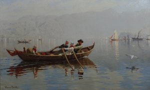 Bergenin satama (öljy kankaalle)