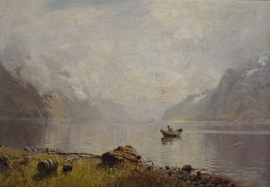 Sognefjordenista (öljy kankaalle) tekijältä Hans Andreas Dahl