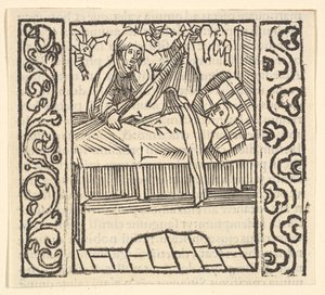 Kuolleista huolehtiminen, kuvitus Speculum Passionisista, 1507, 1507. tekijältä Hans Baldung