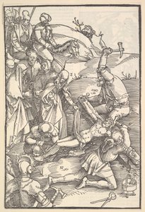 Kristus Nailed to the Cross, verso: Kristus Nailed to the Cross, teoksesta Speculum Passionis Dom..., 1507. tekijältä Hans Baldung