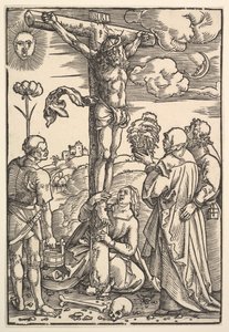 Kristus ristillä Neitsyen ja pyhien Longinuksen, Magdalan Marian ja Johanneksen kanssa, 1505. tekijältä Hans Baldung