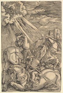 Paavalin kääntyminen, n. 1514. tekijältä Hans Baldung