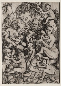 Kaksi äitiä tekijältä Hans Baldung
