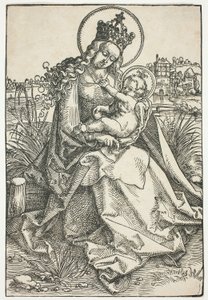 Madonna ja lapsi ruohopenkillä tekijältä Hans Baldung Grien