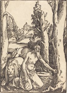 Pyhä Hieronymus autiomaassa tekijältä Hans Baldung Grien