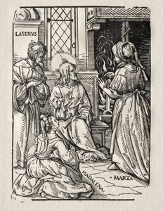 Kristus Lasaruksen talossa, 1510. tekijältä Hans Burgkmair