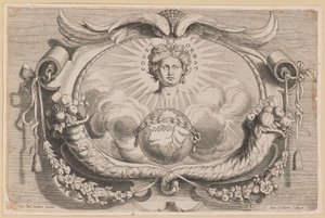 Tulostinlaite Jan van Keerbergenille: Vinjetti Biblia Cum Glossa Ordinarialle tekijältä Hans Collaert the Younger