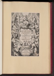 Nimisivu Pedro de Ribadineiralle ja Heribert Rosweydelle, Generale Legende der Heylighen tekijältä Hans Collaert the Younger after Sir Peter Paul Rubens