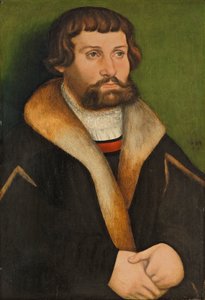 Saksan kieli: Bildnis eines bärtigen Mannes Parrakas miesmuotokuva tekijältä Hans Cranach