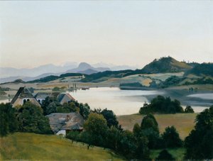 Kärntenin maisema (Kraiger-järvi Ulrichsbergin kanssa) tekijältä Hans Frank