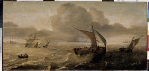 ""La tempete en mer"" (Myrskyinen meri) Hans Goderisin (1622-1642) maalaus 1600-luvun Eremitaaši, Pietari tekijältä Hans Goderis