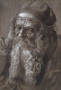 Vanha mies 93-vuotias: St Jerome (sivellin ja muste)