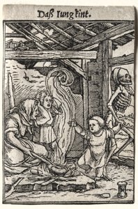 Dance of Death: Lapsi, n. 1526. tekijältä Hans Holbein