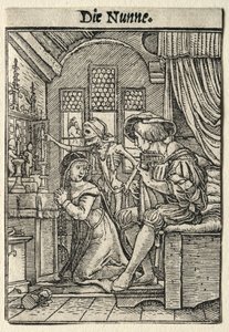 Kuoleman tanssi: Nunna. tekijältä Hans Holbein