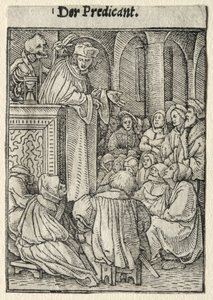 Kuolematanssi: Saarnaaja. tekijältä Hans Holbein