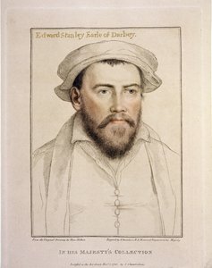 Edward Stanley Earle of Darby (1508-1572), kaiverrus Francesco Bartolozzi (1727-1815) 1793 tekijältä Hans Holbein der Jüngere