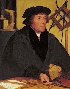Nicholas Kratzerin (1487-n. 1550) muotokuva Corpus Christi Collegen jäsenestä ja myöhemmin kuningas Henrik VIII:n tähtitieteestä, 1800-luvun kopio 1528 alkuperäisestä Louvressa