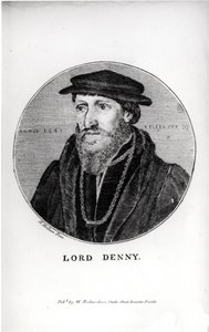 Sir Anthony Dennyn (1501-49) muotokuva vuonna 1541, kaiverrettu W. Richardson tekijältä Hans Holbein der Jüngere