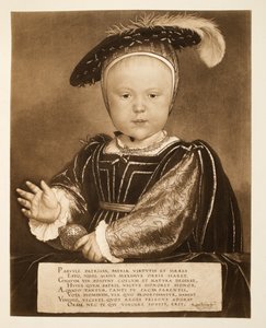 Prinssi Edward, myöhemmin kuningas Edward VI, n. 1540, pub. 1902 (kollotyyppi) tekijältä Hans Holbein der Jüngere