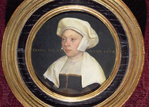 Kuningas Henrik VIII:n hovin arvohenkilön vaimo, 1534 (pari 72441) tekijältä Hans Holbein der Jüngere