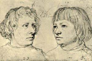 Ambrosius ja Hans, taiteilijoiden pojat, 1511, 1943. tekijältä Hans Holbein the Elder