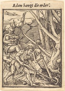 Adam heiluttaa maata. tekijältä Hans Holbein der Jüngere