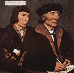 Saksa: Thomas Godsalve (1481-1542) und sein Sohn Sir John (noin 1510-1556) Thomas Godsalven ja hänen poikansa Johnin muotokuva. tekijältä Hans Holbein the Younger