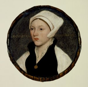Nuoren valkomyssyisen naisen muotokuva tekijältä Hans Holbein the Younger