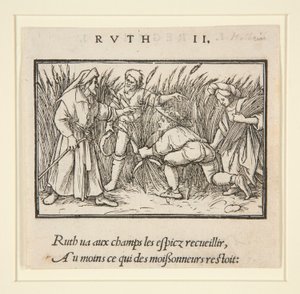 Ruth Cleaning in the Fields of Booz (recto); Hanna ja Elkanah (verso) tekijältä Hans Holbein der Jüngere