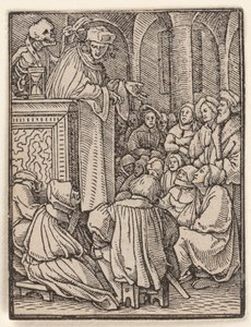 Pappi, sarjasta "Kuolemantanssi" tekijältä Hans Holbein the Younger