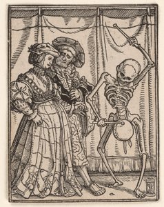 Aatelisnainen, teoksesta "Kuolemantanssi" tekijältä Hans Holbein the Younger