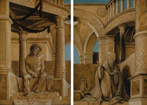 Mietiskelevä Kristus ja sureva Neitsyt Maria, noin 1518-20. tekijältä Hans Holbein der Jüngere