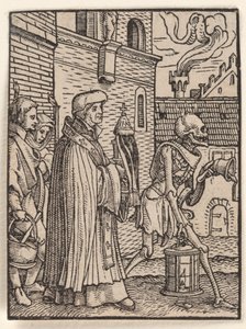 Pappi, teoksesta "Kuolemantanssi" tekijältä Hans Holbein the Younger