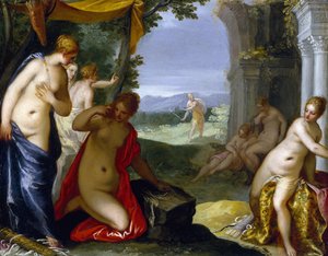Diana ja Actaeon, n. 1596-1606 (öljy kuparille)