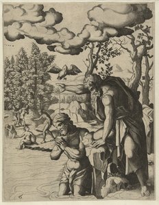 Kristuksen kaste Johannes Kastajan elämä (sarjan nimi) tekijältä Hans Liefrinck (I) (attributed to)