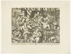 De vette keuken The Grasse Kitchen / De Vette Keuken (otsikko esineessä) tekijältä Hans Liefrinck (I)