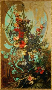 Blumenstueck - Kukka asetelma ... (maalaus kankaalle) tekijältä Hans Makart