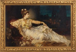 Charlotte Wolter (1834-1897) Messalinana Adolf von Wilbrandtin teoksessa "Arria ja Messalina" tekijältä Hans Makart