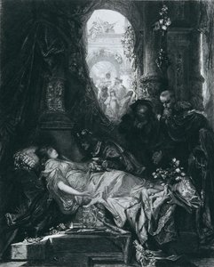 NÄENNÄISESTI KUOLLUT JULIA CAPULET tekijältä Hans Makart