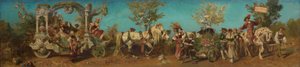 Luonnos vuoden 1879 juhlakulkueeseen - Puutarhanhoito tekijältä Hans Makart