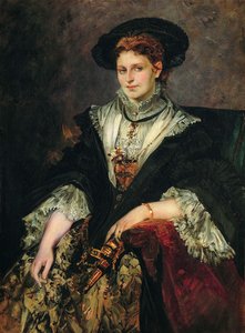 Bertha von Pilotyn muotokuva, 1872-1873 tekijältä Hans Makart