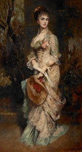 Muotokuva Hanna Klinkoschista (1849-1925), vuodelta 1890 avioliiton prinsessa von Liechtensteinin kanssa