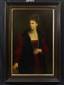 Zerline Gabillon, syntynyt Würzburgissa (1834–1892), näyttelijä tekijältä Hans Makart