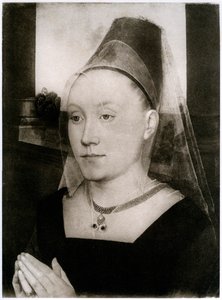 Barbara Van Vlaenderbergh, Guillaume Moreelin vaimo, c1480, 1927 tekijältä Hans Memling