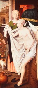 Bathsheba kylvyssä, n.1485 (maalaus) tekijältä Hans Memling