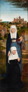 Rukoileva luovuttaja pyhimysten kanssa tekijältä Hans Memling