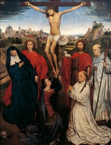 Ristiinnaulitseminen, Keskipaneeli Jan Crabben triptyykistä, n. 1470 tekijältä Hans Memling