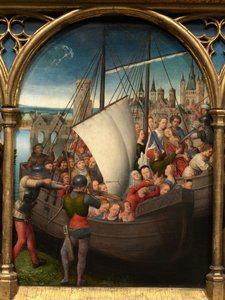 Yksityiskohta Pyhän Ursulan pyhäinjäännöksestä tekijältä Hans Memling