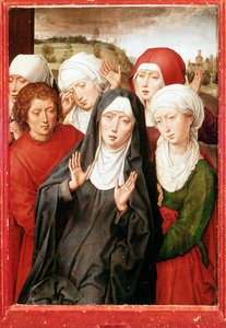 Granadan diptyykki: "Hurraat naiset ja Pyhän Johanneksen evankelista" Hans Memlingin maalaus (1435/40-1494) 1400-luku, koko 51x36,5 cm Granada, kuninkaallinen kappeli tekijältä Hans Memling