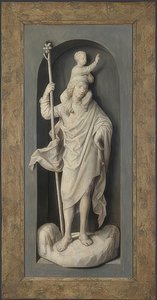 Pyhä Christopher. Noin 1478 tekijältä Hans Memling